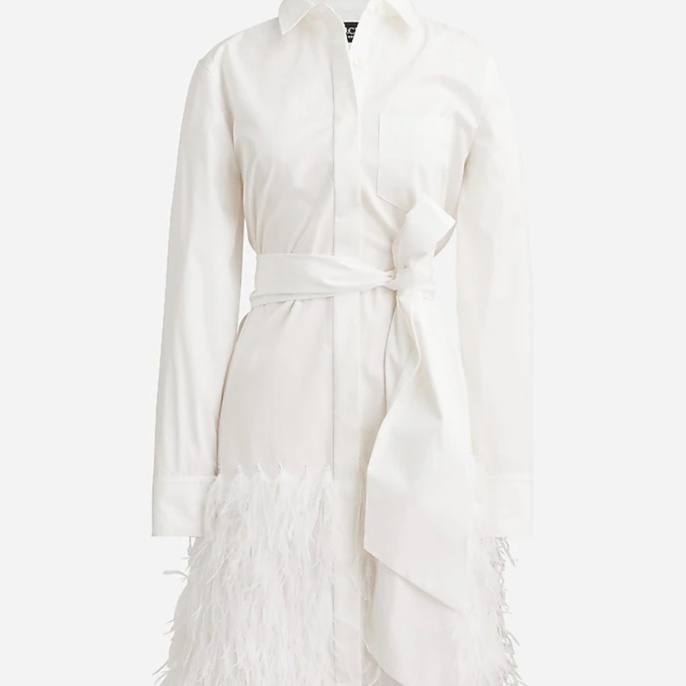 J crew collection dress with ostrich feathers!!NWT $500 size 4